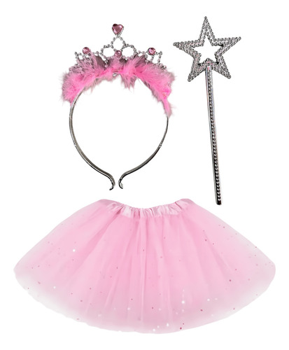 Disfraz Cuento Hada Madrina Accesorios Rosa
