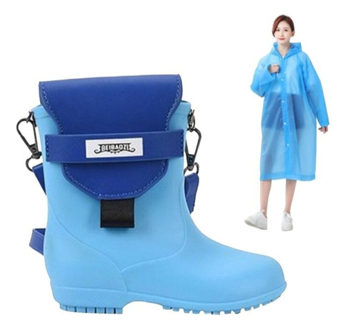 Bolsa En Forma De Bota De Lluvia + Impermeable Cool & Chic