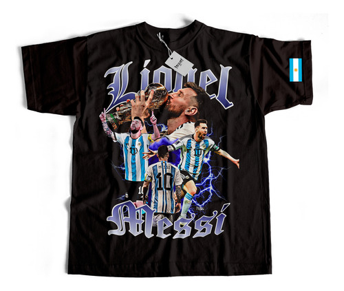 Playera Messi Argentina Cuello Redondo