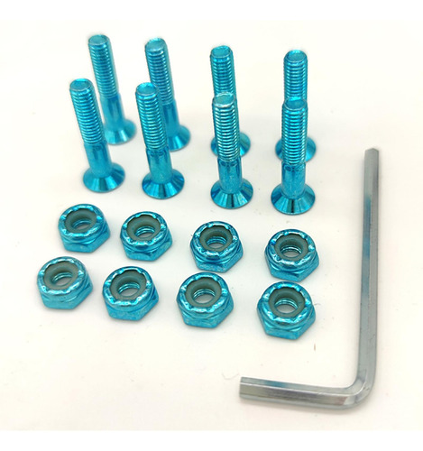Hardware De Monopatín Juego De Tornillos De 8 Piezas Y Azul