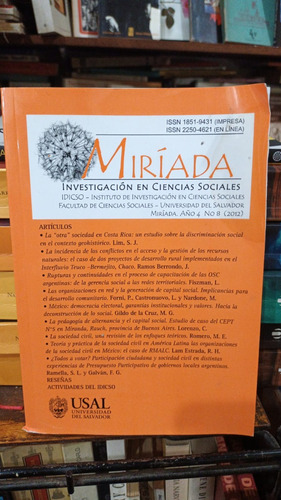 Revista Miriada 8 Usal Ciencias Sociales 212