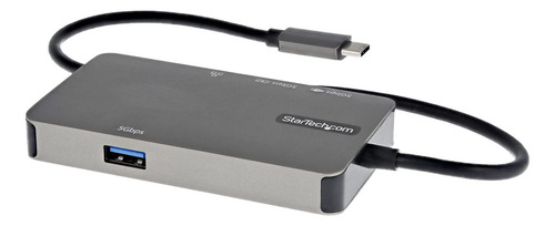 Adaptador Multipuerto Usb-c De Startech.com - Usb-c A Hdmi 4k De 30 Hz O Vga De 1080p - Minidock Usb Tipo C Con Paso De Suministro De Energía De 100 W, Hub Usb De 3 Puertos De 5 Gbps, Gbe: 12\ (30 Cm)