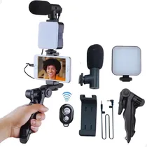 Comprar Kit Gravação Vídeo Smartphone Youtube Vlogger Podcast Celula