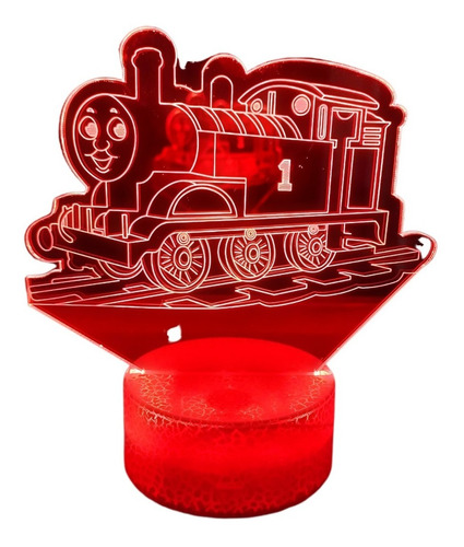 Trencito Thomas Y Sus Amigos En Lampara Led 3d 7 Colores