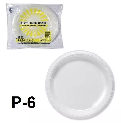 Platos Plásticos Desechables P-6