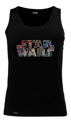 Camiseta Esqueleto 80s Logo Star Wars Camisilla Hombre Sbo