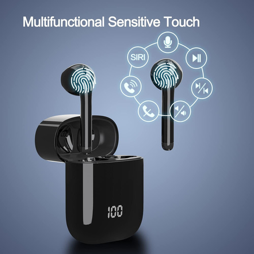 Auriculares Inalambricos Bluetooth 5.1 Mixcder X1 Led Negro