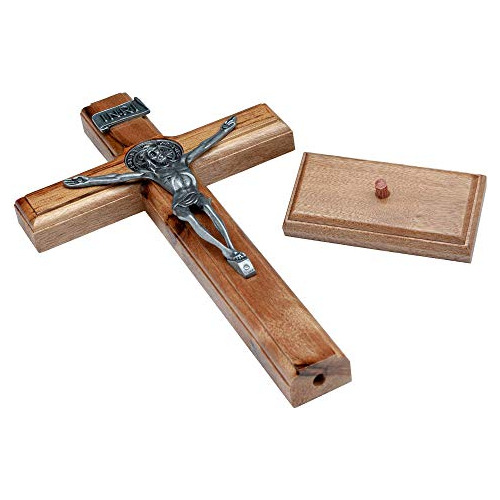 Cruz De Madera Pared Y Mesa (10 Pulgadas, Ónice)