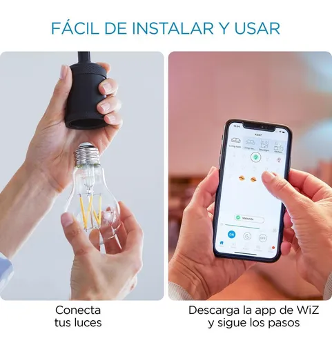 Bombillo Led Wiz Wifi 6w E26 X3 Unidade Luz Calida