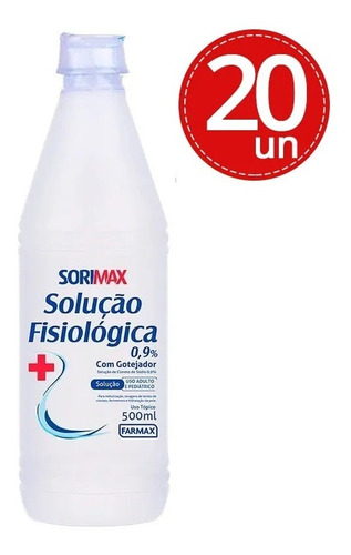 Soro Fisiológico Farmax 500ml - 20 Unidades