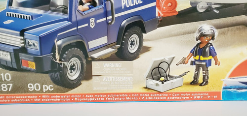 Playmobil 5187 Carro Policía Con Remolque Y Lancha Swat (Usado)