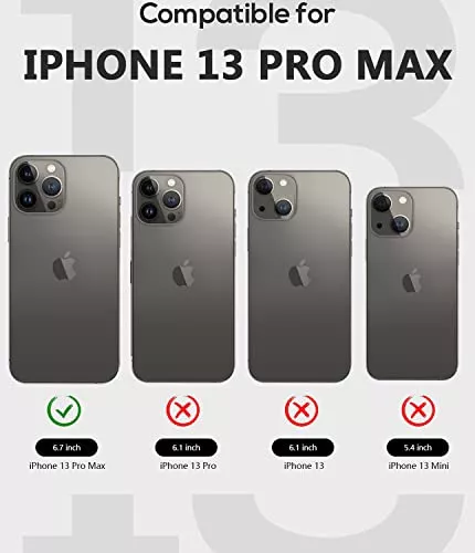 Funda impermeable para iPhone 13 Pro Max, funda de protección de cuerpo  completo para iPhone 13 Pro Max de 6.7 pulgadas, impermeable, a prueba de