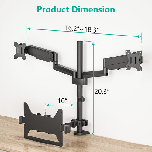 Suporte Para Monitor E Laptop Wali Gas Spring Para Monitor D