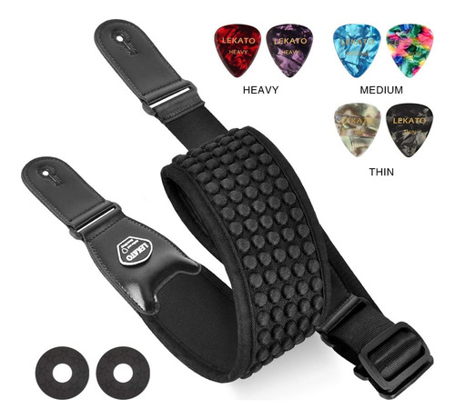 Correas De Guitarra De Lekato Para El Bajo De La Guitarra El