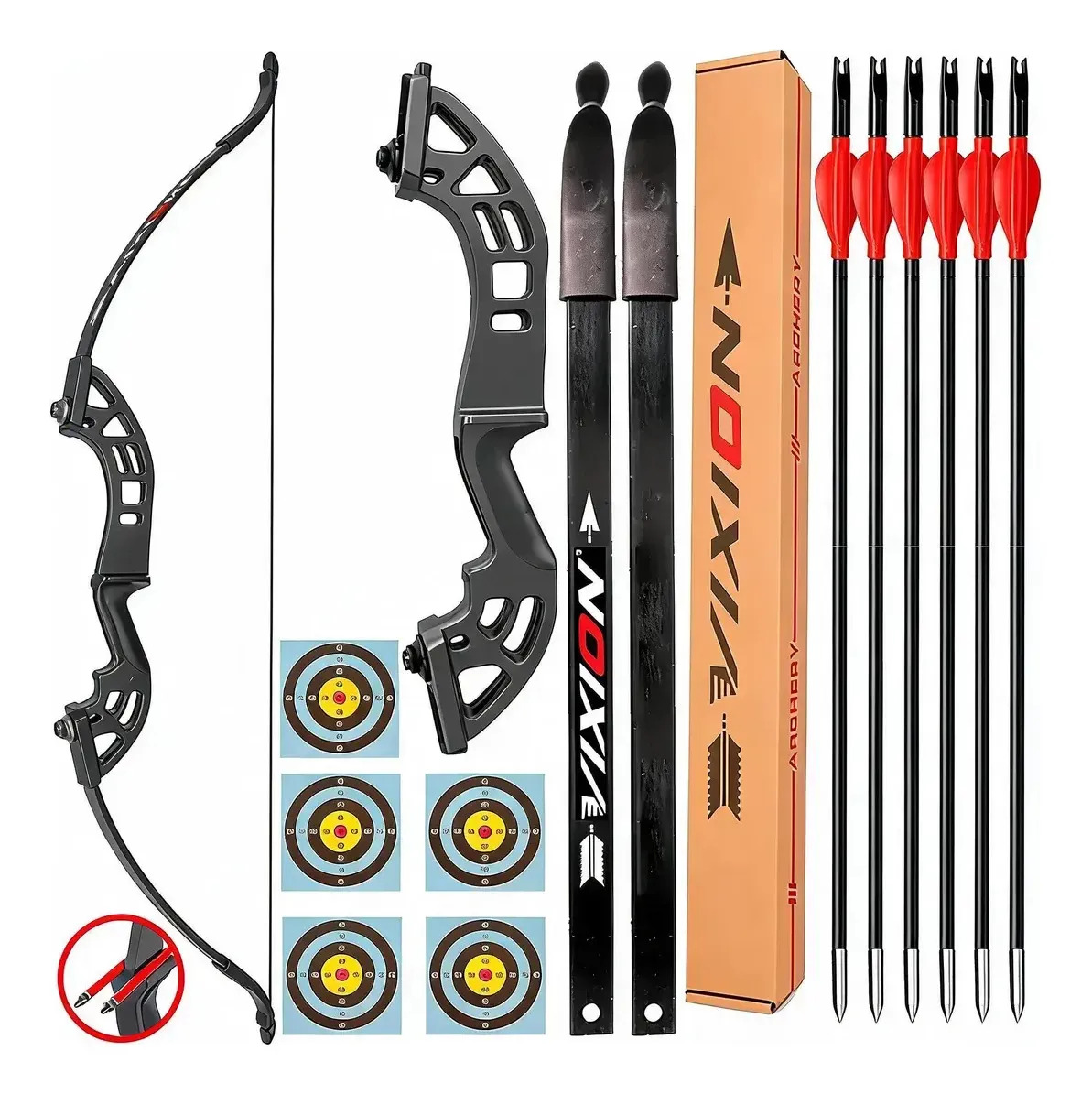 Arco E Flecha Profissional Vixion X10 50 Lbs + Flechas (x)