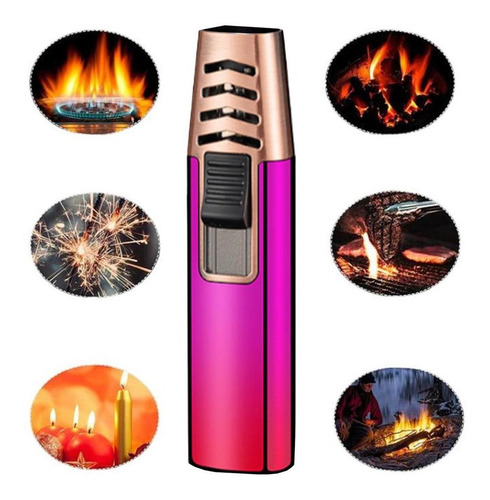 Antorchas Recargables De Gas, Mxhik-003, 3 Pzas, Rosa/rojo