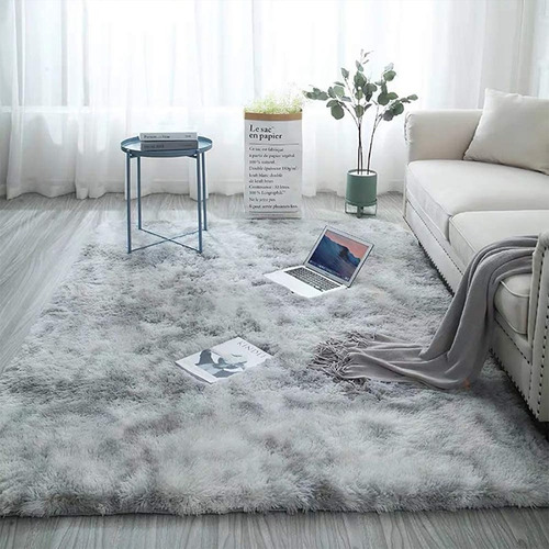 Alfombra Decorativa Salón Y Dormitorio 120 X 200 Cm Gris