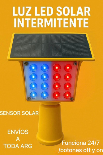 Baliza Triangular Solar Led Intermitente