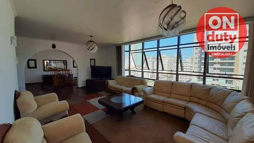 Imagem 13 de 23 de Maravilhoso Apartamento Com 4 Suítes Para Alugar, 280 M² Por R$ 8.000/mês - Ponta Da Praia - Santos/sp - Ap7651