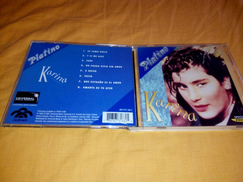 Cd Karina - Platino Importado De Venezuela