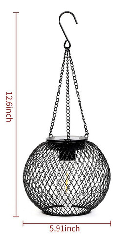 F 2pc Faroles Para Jardín, Lámpara Solar Exterior Metal