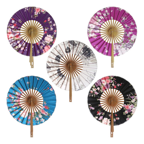 Alta Calidad (bk) Abanico De Mano Plegable Sakura Flower