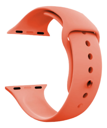 Malla Smart Watch 42 44 Mm Silicona Naranja 4.2 Cm