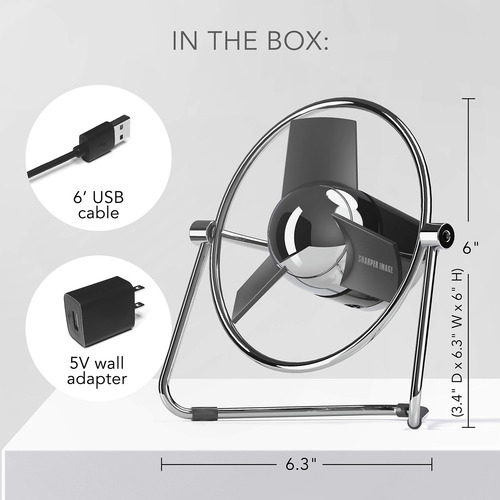 Ventilador Usb De Hoja Blanda Para Comodidad Personal Negro/cromo