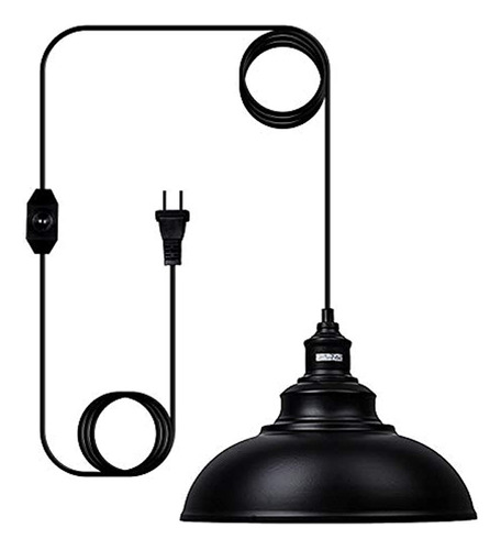 Lightess Lámparas Colgantes Negras Regulables Con Cable De C