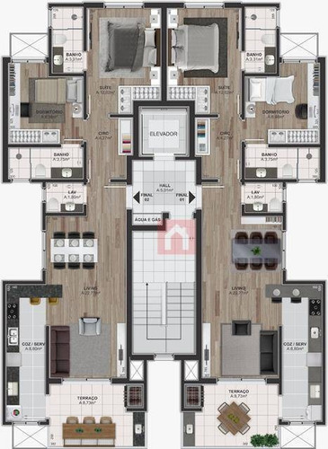 Imagem 10 de 15 de Apartamento À Venda, 89 M² Por R$ 413.153,60 - Sanvitto - Caxias Do Sul/rs - Ap0160