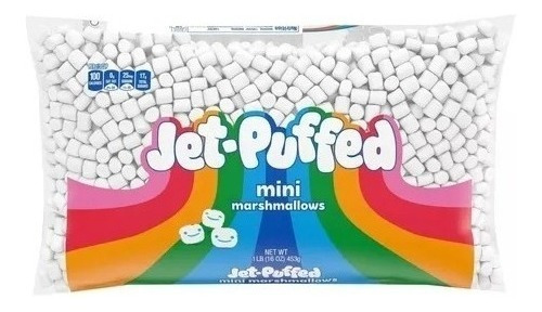 Marshmallows Mini Malvaviscos Blancos Jet-puffed 454 Gr 3pzs