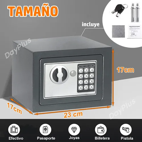 Caja Fuerte Electrónica De Seguridad Código Digital Y Llave