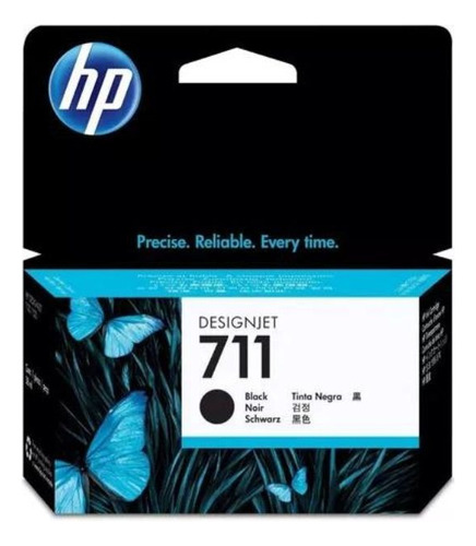 Cartucho Hp 711 Negro Original Cz129a 38 Ml T120 T520