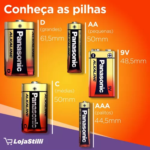 Bateria Alcalina 9v Panasonic Power - Loja Brafer