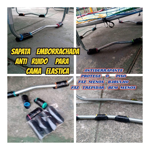 Pés Emborrachado Antiderrapante Para Pula Pula Kit C/08