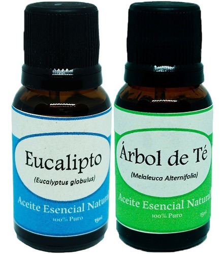 Aceite Esencial Eucalipto Y Arbol De Te 2 Fcos 15ml Difusor
