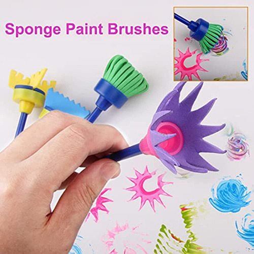 Esponjas De Pintura Para Niños Set De Pinceles Y Esponjas