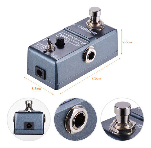 Ammoon Loop Station - Pedal De Mini Guitarra (efecto Looper,