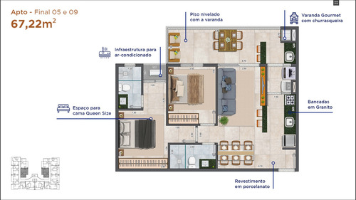 Imagem 7 de 14 de Lançamento Aptos 2 Suites, Cerca De 250m Orla Praia Itaguá
