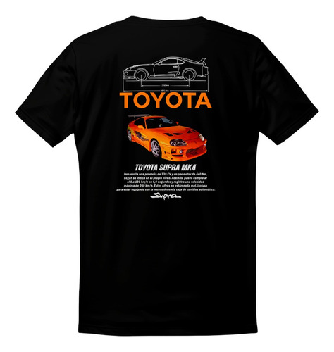 Camiseta Gearhead Piloto Toyota Supra Mk4 Brian O'conner
