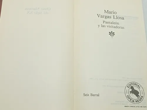 Mario Vargas Llosa - Pantaleón Y Las Visitadoras - 1983