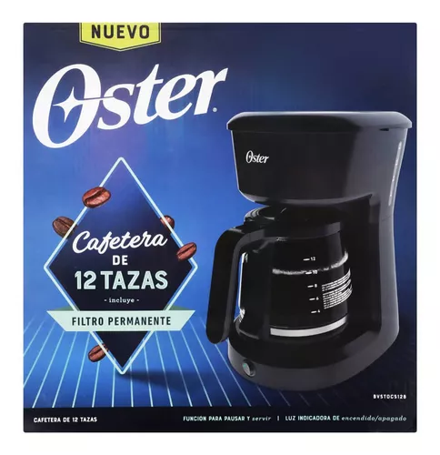 Cafetera programable Oster® de 12 tazas negra con auto apagado BVSTDCP12B