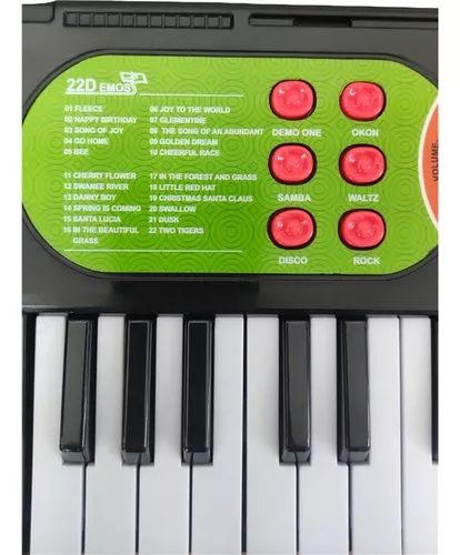 Piano Infantil Eléctrico De Juguete Ts63241 Color Negro 32 Teclas Con  Micrófono
