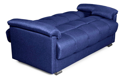 Sofá Cama Meraki Makora Essentials De Lino Color Azul