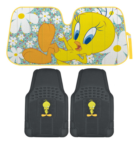 Bdk Tweety Bird - 2 Alfombrillas Delanteras Para El Piso De.