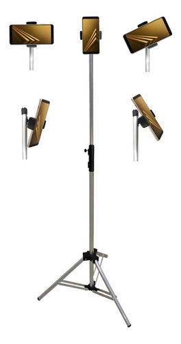 Tripé P/ Celular Universal Telescópico 1,80m C/ Suporte