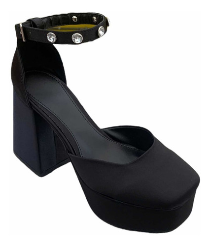 Zapatillas Plataforma Negro Moda Tacón Cómodo