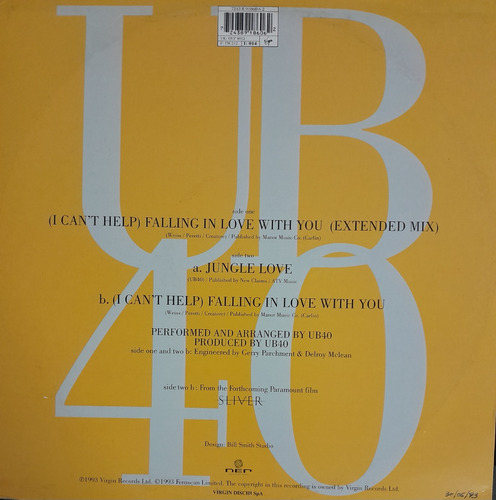Ub40 - (i Can't Help) Falling In Love With You Vinil 12 Mix