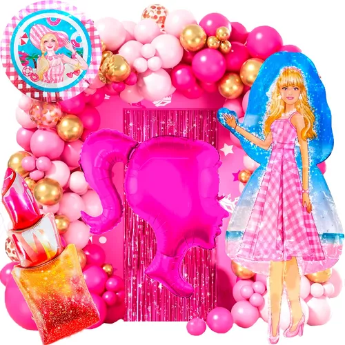 Pack 5 Globos Barbie - $ 4.490