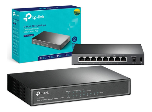 Switch Poe 8 Sf Puertos 100mbps 1008p Tp-link